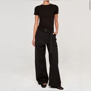DL1961 Zoie wide leg relaxed fit baggy jeans in black. 29